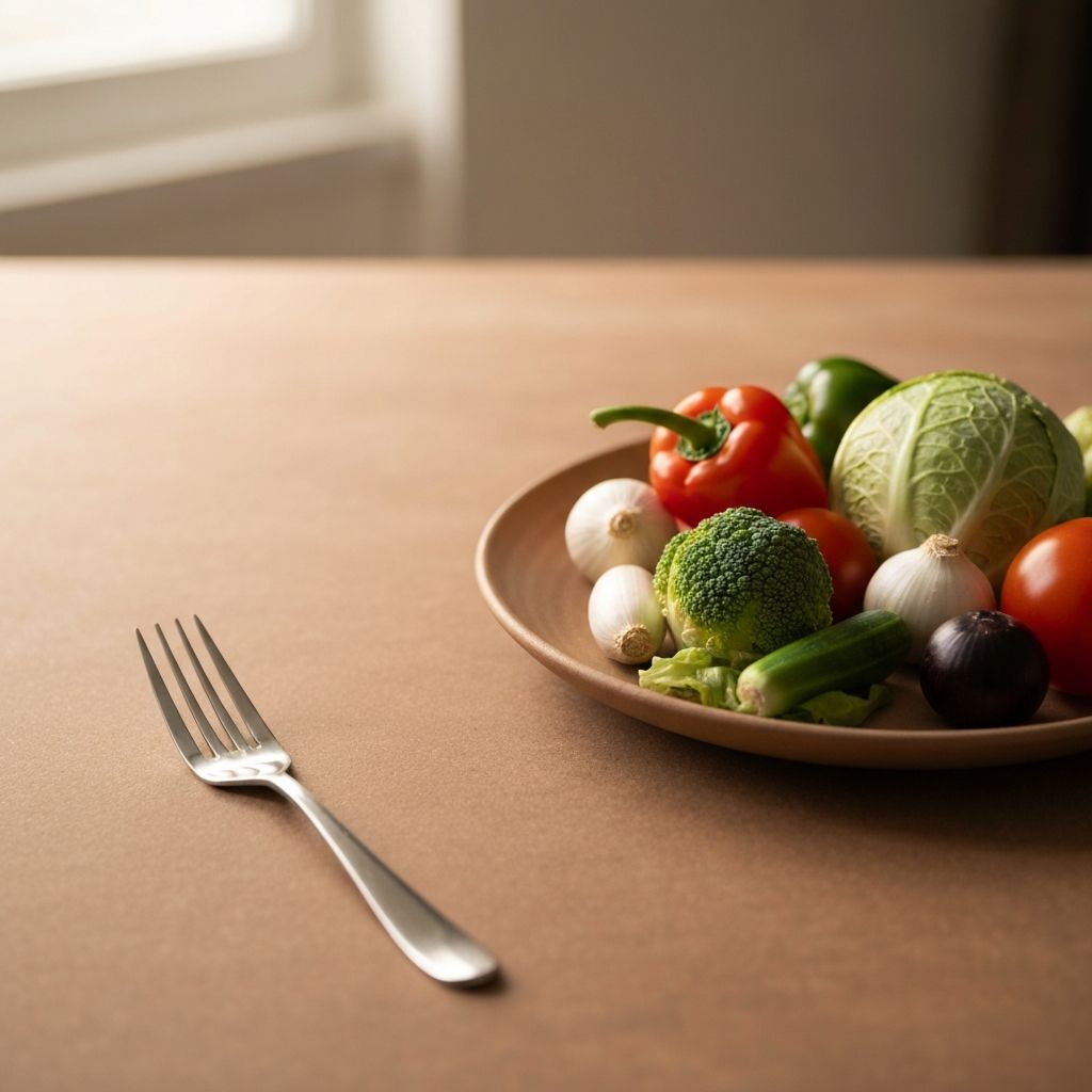 Mindful eating with fresh food